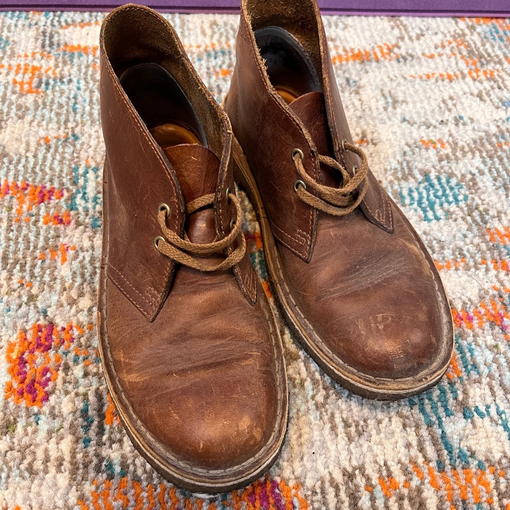 Clarks Leather Desert Boots